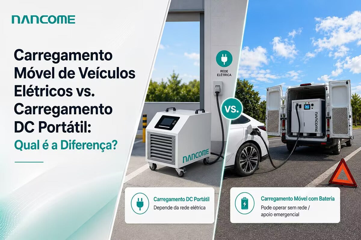 Recarga Móvel de Veículos Elétricos vs Carregador DC Portátil: Qual é a Diferença?