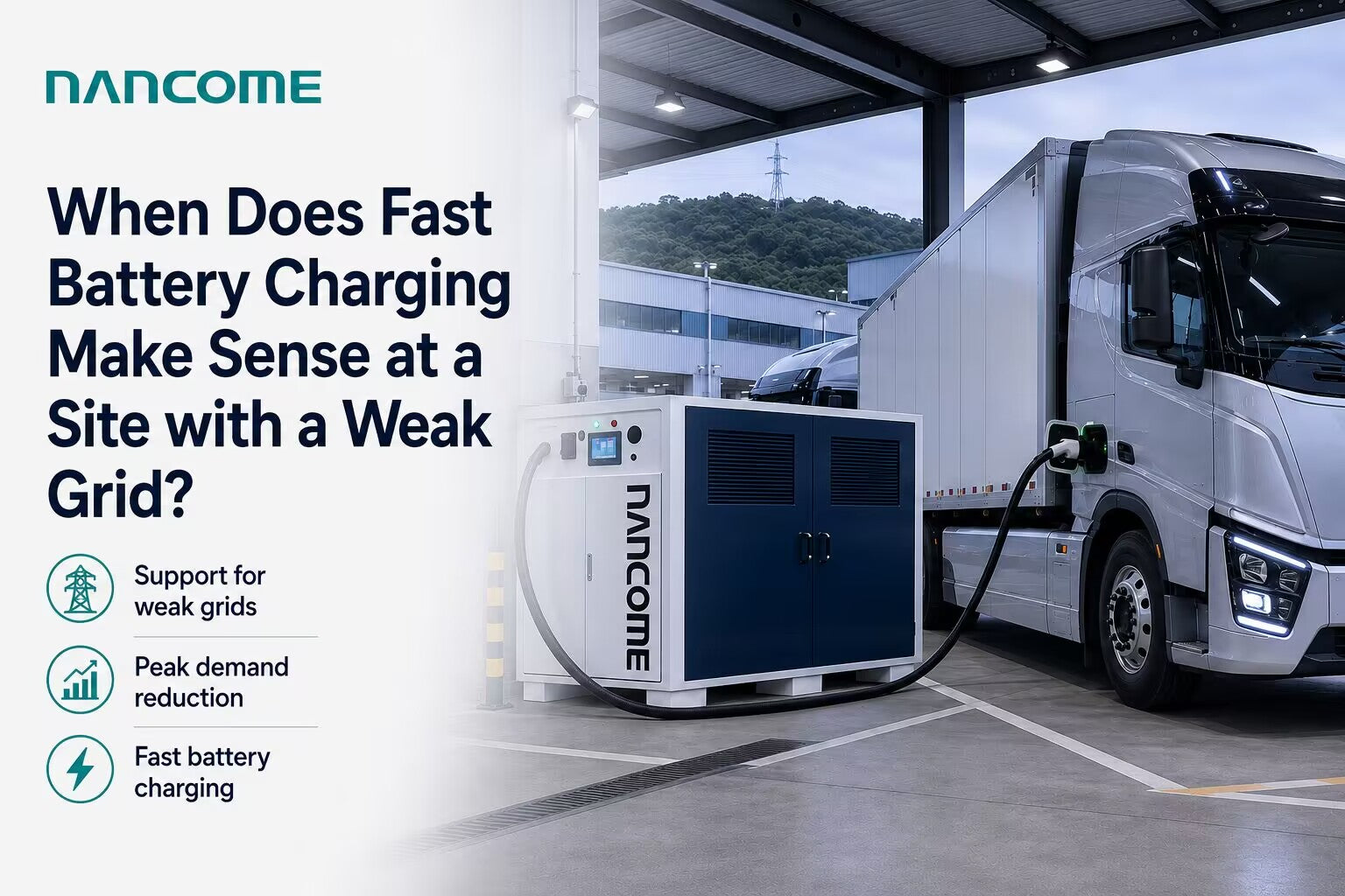 When Does Battery-Backed Fast Charging Make Sense at a Site with a Limited Grid?