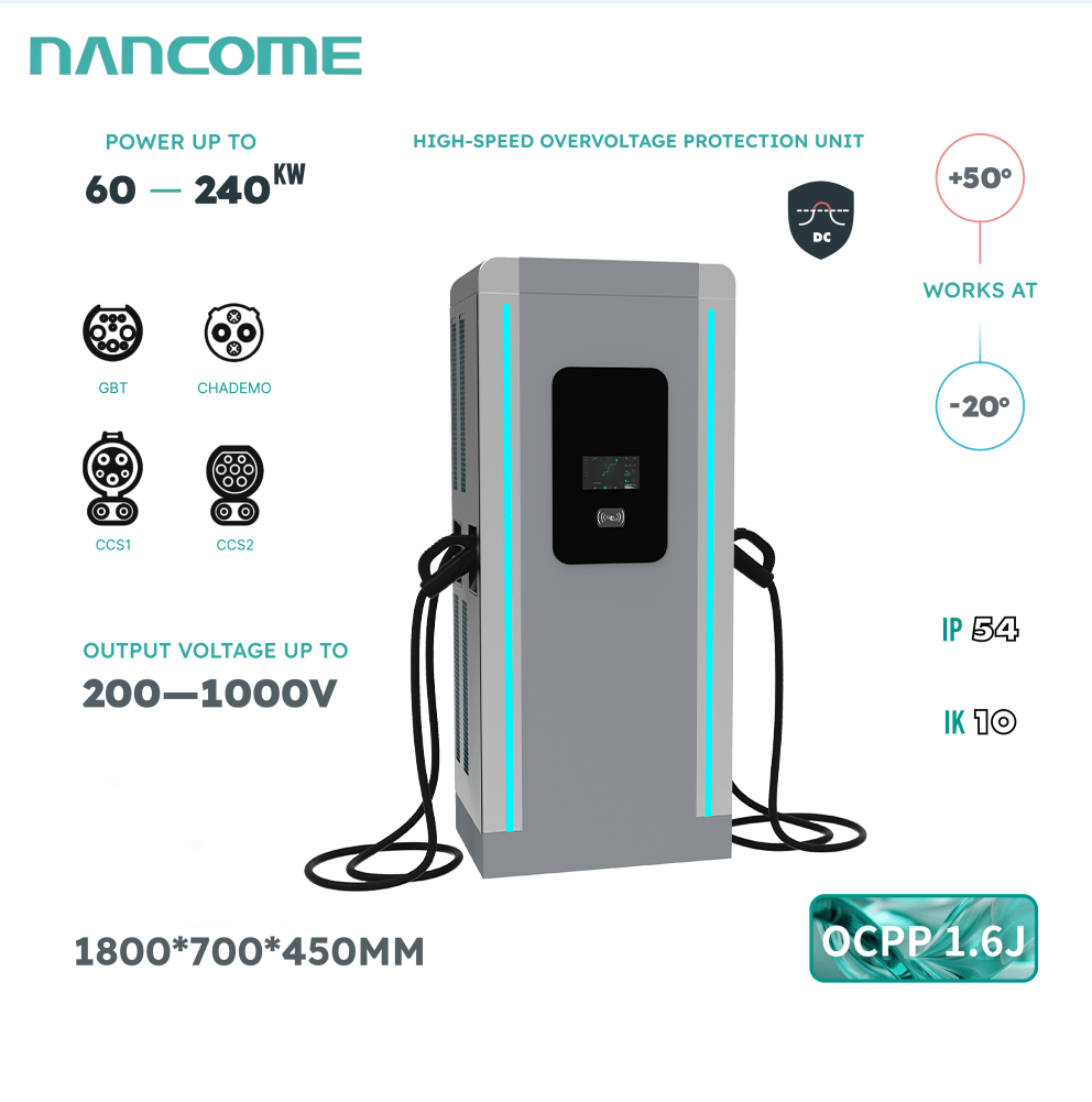 60kw 80kw 120kw 160kw 180kw 240kw CCS2 Gbt DC Quick EV Charger Charging Station